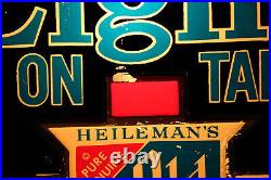 Vintage 1981 Heileman's Old Style Light On Tap Beer Lighted Motion Sign