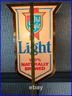 Vintage 1982 Heileman Old Style Light Lighted Beer Sign Bar Pub