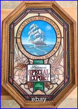 Vintage 1982 Heileman's Special Export Beer Sailing Ship Motion Light Up Sign