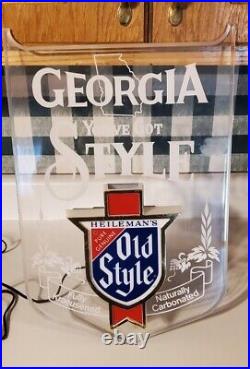 Vintage 1982 Old Style Beer Lighted Sign Georgia You've Got Style