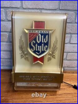 Vintage 1984 Heilman's Old Style Beer Lighted Bar Sign Wisconsin