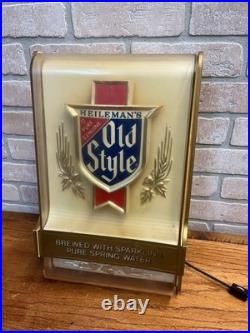 Vintage 1984 Heilman's Old Style Beer Lighted Bar Sign Wisconsin