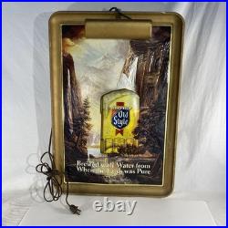Vintage 1985 Heilemans Old Style Panorama Waterfall With Mug Lighted Beer Sign