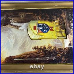 Vintage 1985 Heilemans Old Style Panorama Waterfall With Mug Lighted Beer Sign