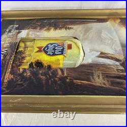 Vintage 1985 Heilemans Old Style Panorama Waterfall With Mug Lighted Beer Sign