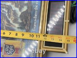 Vintage 1986 Heileman's Old Style Beer Lighted Digital Clock Waterfall Sign