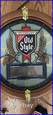 Vintage 1988 Old Style Beer G. Heileman Brewing Co. Illuminated Stain Glass Unit