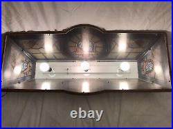 Vintage 1988 Old Style Beer Pool Table Light Faux Stained Glass Shade Sign Rare