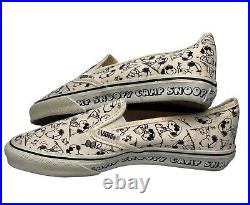 Vintage 1991 Vans Style #89 Snoopy Peanuts All Over Print Shoes RARE Men's 7