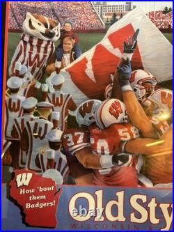 Vintage 1994 Sharon Anderson Wisconsin Badgers Old Style Poster #1509 Rare