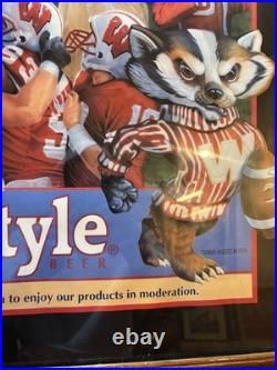 Vintage 1994 Sharon Anderson Wisconsin Badgers Old Style Poster #1509 Rare