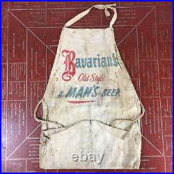 Vintage 40s 50s Bavarians Old Style Canvas Beer Work Apron Shirt Drink Alcohol