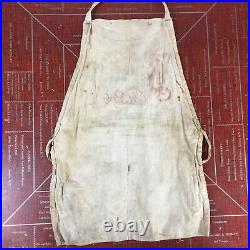 Vintage 40s 50s Bavarians Old Style Canvas Beer Work Apron Shirt Drink Alcohol