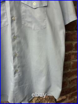 Vintage 60s 70s Unitog Old Style Beer Chain Stitched Work Wear Shirt XL Distress