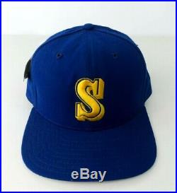 Vintage 80s New Era White Tag Seattle Mariners Wool Snap-back Hat NWT OLD STYLE