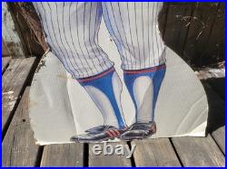 Vintage 80s Old Style Light Baseball Standee Homer Sudz Beer League Chicago Cubs