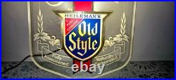 Vintage 80s Old Style Minnesota Illumina Beer Sign Breweriana 18''x12'
