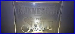 Vintage 80s Old Style Minnesota Illumina Beer Sign Breweriana 18''x12'