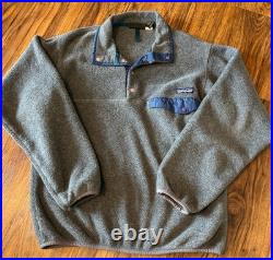 Vintage 90's Mens Small Patagonia Grey Snap T Style 25450 Cut 8743 Old Stock
