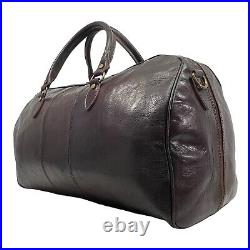 Vintage 90s FLOTO XL Heavy Leather Duffle Bag Travel Overnight Business ITALY