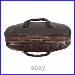 Vintage 90s FLOTO XL Heavy Leather Duffle Bag Travel Overnight Business ITALY