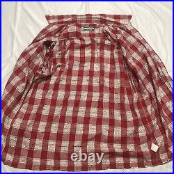 Vintage 90s SUGAR CANE Plaid Open Collar Shirt Short Sleeve Cotton Size Japan L