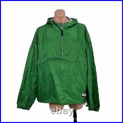 Vintage 90s Y2k Old Navy Sport Hooded 1/2 Zip Anorak Jacket Green Very Rare XXL