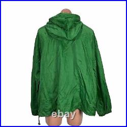 Vintage 90s Y2k Old Navy Sport Hooded 1/2 Zip Anorak Jacket Green Very Rare XXL