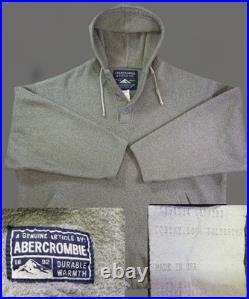 Vintage Abercrombie & Fitch Hoodie Made In The USA Mens L Durable Warmth Olive