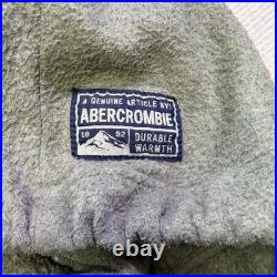 Vintage Abercrombie & Fitch Hoodie Made In The USA Mens L Durable Warmth Olive