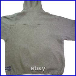 Vintage Abercrombie & Fitch Hoodie Made In The USA Mens L Durable Warmth Olive