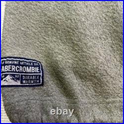 Vintage Abercrombie & Fitch Hoodie Made In The USA Mens L Durable Warmth Olive