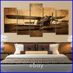 Vintage Aircraft Old Plane 5 Pieces canvas Wall Art Poster Picture Home Decor