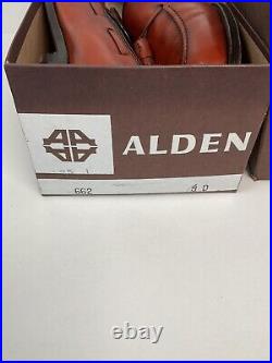 Vintage Alden Tan Calf Tassel Loafer 9 D Moc Toe Style 662 Old Logo