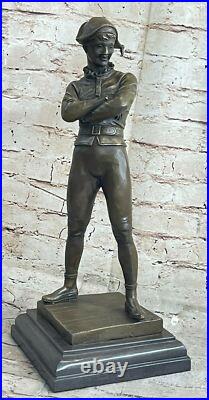 Vintage Art Deco Style Harlequin Jester Old Bronze Sculpture Statue Figure Sale