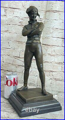 Vintage Art Deco Style Harlequin Jester Old Bronze Sculpture Statue Figure Sale