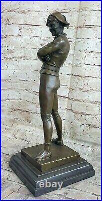 Vintage Art Deco Style Harlequin Jester Old Bronze Sculpture Statue Figure Sale