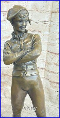 Vintage Art Deco Style Harlequin Jester Old Bronze Sculpture Statue Figure Sale