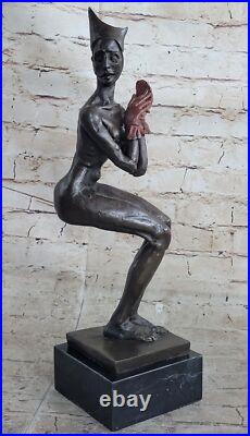 Vintage Art Deco Style Jester Old Bronze Sculpture Statue Figure Deal