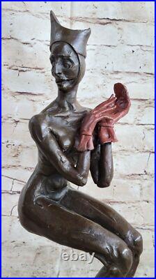 Vintage Art Deco Style Jester Old Bronze Sculpture Statue Figure Deal