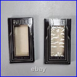 Vintage Arvey Lighter Art Deco R-V-Liter Flint Fluid Gold Plated New & Old Style