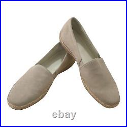 Vintage BALLY Beige 1980s Loafers US 9.5 Espadrilles MIAMI VICE Style Slip-Ons