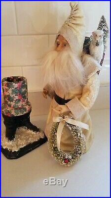 Vintage BETHANY LOWE candy container Old-World style SANTA Belsnickle 14