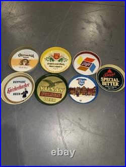 Vintage Beer Serving Trays Old Style, Bass, Schlitz, Rupert, Yusay +1