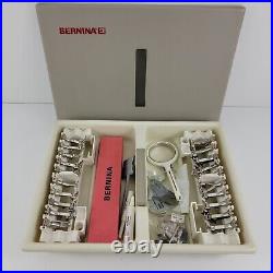 Vintage Bernina Accessories Carrying Case with 20 Old Style Presser Feet & Tools