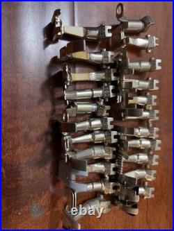 Vintage Bernina Presser Foot Lot 25+ Old Style 530 730 830 w Case Swiss
