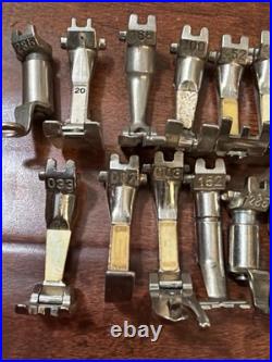 Vintage Bernina Presser Foot Lot 25+ Old Style 530 730 830 w Case Swiss