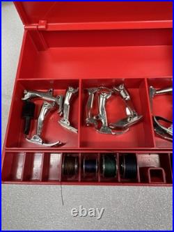 Vintage Bernina Sewing Machine Presser Foot & Attachments With Red Case Old Style