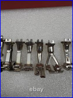 Vintage Bernina Sewing Machine Presser Foot & Attachments With Red Case Old Style