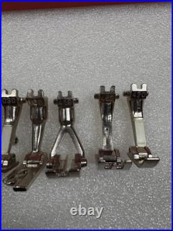 Vintage Bernina Sewing Machine Presser Foot & Attachments With Red Case Old Style